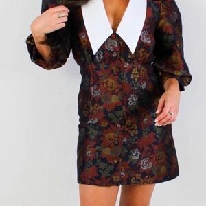 Dressed in lala Libra Season Jacquard Mini Dress